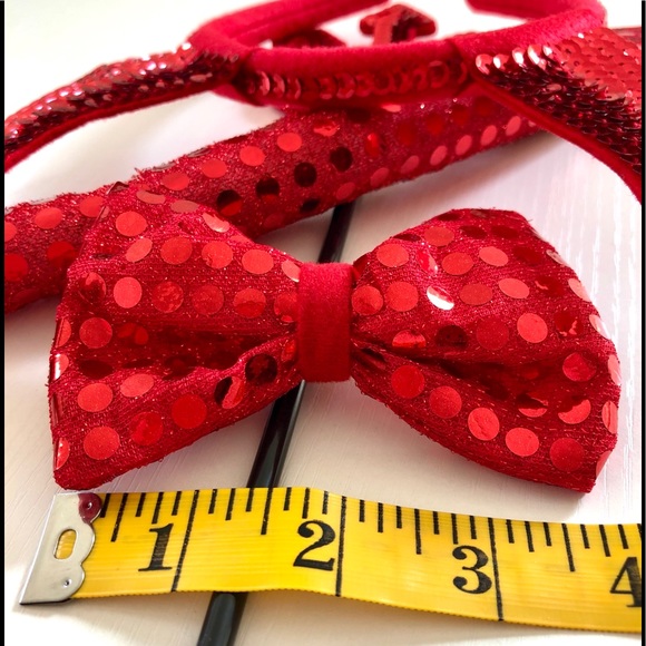 Boston Proper red metallic sequin All elastic tube top x-small - small - Picture 14 of 16